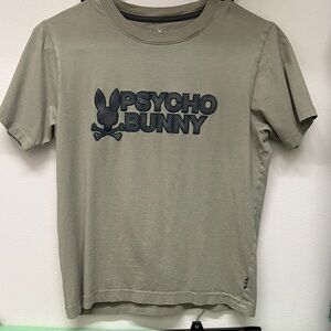 Psycho Bunny Olive Tee with Bold Logo